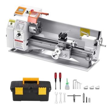 Precizinės metalo tekinimo staklės, 220x450 mm, automatinis padavimas