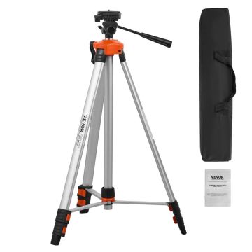 Lazerinio nivelyro aliuminio trikojis, 27–68 cm aukštis, ¼” sriegis