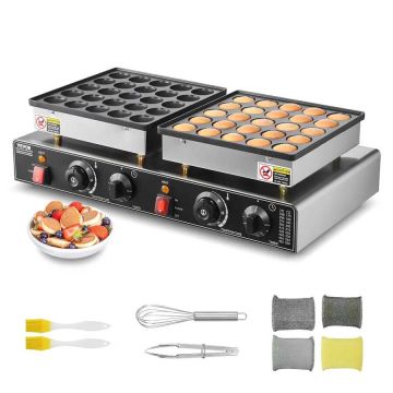 Elektrinė nerūdijančio plieno „poffertjes“ keptuvė, 1800 W, 50 vnt.