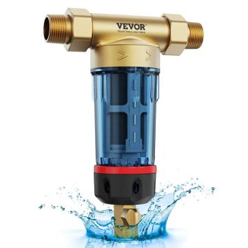 Sukamasis 40 mikronų nuosėdų filtras šulinio vandeniui, 4 t/h, 3/4"–1" jungtys