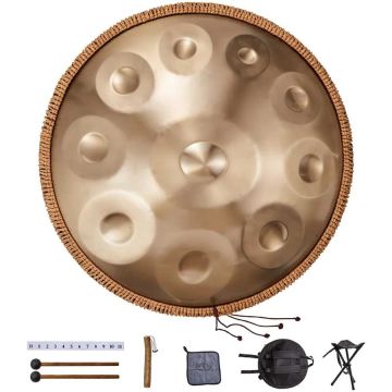 Handpan būgnas 55,9 cm 10 natų D minor su plaktuku