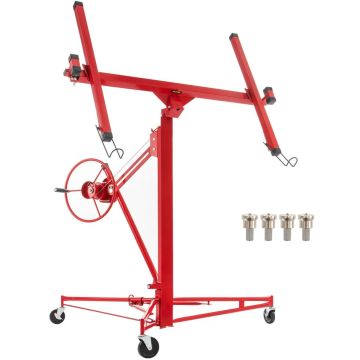 Gipskartonio keltuvas su ritiniu mechanizmu, 16 pėdų, 150 svarų, teleskopinis, plienas
