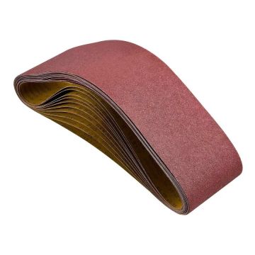 Šlifavimo juostos, 152x1219 mm, 80 grūdėtumo, 10 vnt., aliuminio oksido, juostiniam šlifuokliui