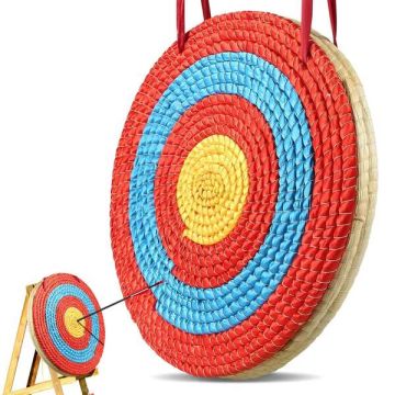 Мишень для стрельбы из лука, 20 дюймов, 3 слоя, из соломы.