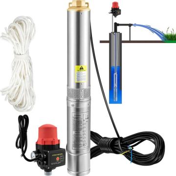 Giluminis panardinamasis siurblys, 750 W, 105 l/min, 62 m, nerūdijantis plienas, IP68