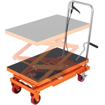 Hidraulinis dvigubas žirklinis kėlimo stalo vežimėlis, 150 kg, 127 cm