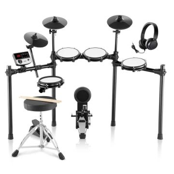 Elektrinis būgnų rinkinys su 32 būgnais, 480 garsų, USB MIDI ir ausinėmis