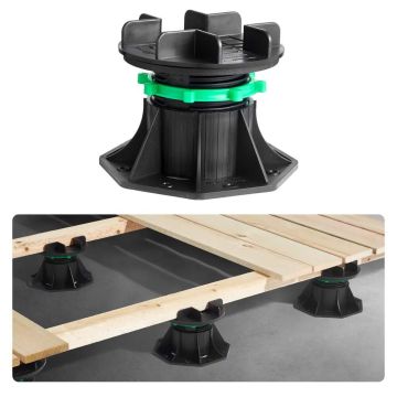 Terasos blokai 8 vnt., reguliuojamas aukštis 90–118 mm, plastikinis pjedestalas