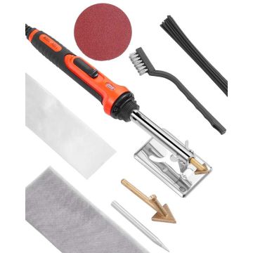 Plastiko suvirinimo lituoklis 60/100 W su antgaliais ir strypais, profesionalus suvirinimo rinkinys