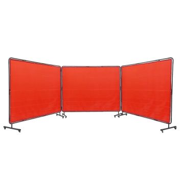 Suvirinimo apsauginis tinklelis su rėmu, 1,8x2,4 m, raudonas