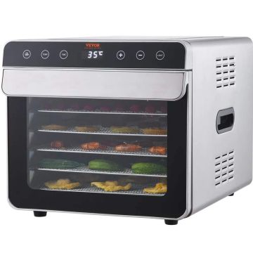 Maisto džiovyklė 6 padėklų, nerūdijančio plieno, 700 W