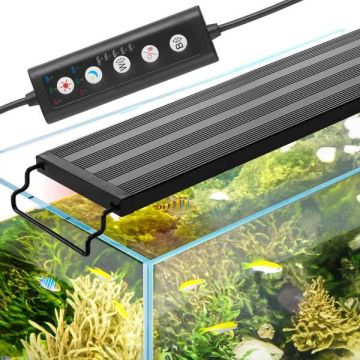 Akvariumo šviesa 10 W, viso spektro, 12–18 colių, reguliuojama