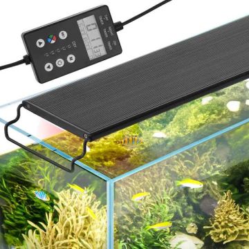 Akvariumo šviesa 18 W, viso spektro su LCD, laikmačiu, 18–24 colių gėlavandeniui