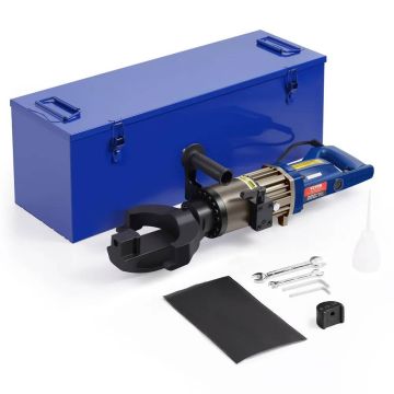 Elektrinis hidraulinis plieninės armatūros lenktuvas 12–22 mm, 1500 W