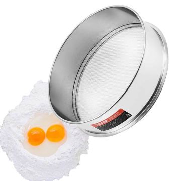 Сито для муки, нержавеющая сталь 304, 12,6 дюйма, мелкое.