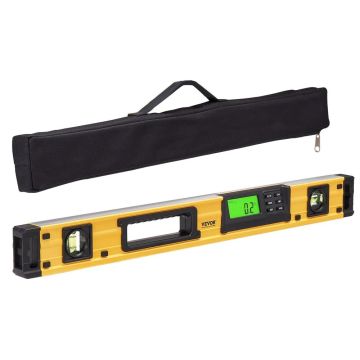 Magnetinis torpedinis aliuminio nivelyras 600 mm su LED ekranų ir burbuline liniuočia