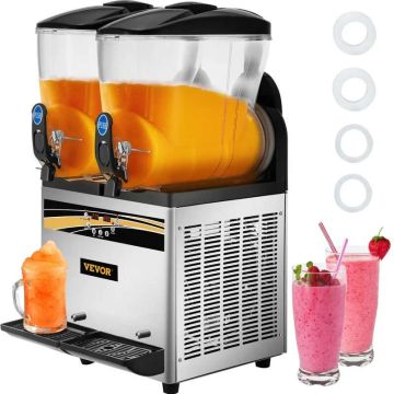 Komercinis nerūdijančio plieno margaritos šaldytų gėrimų aparatas, 2 x 15 L, 890 W