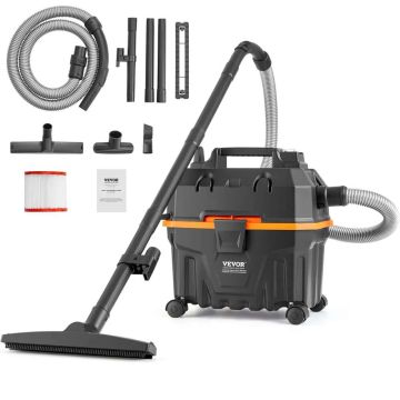 Dirbtuvių dulkių siurblys 15 L, drėgno ir sauso valymo, juodas