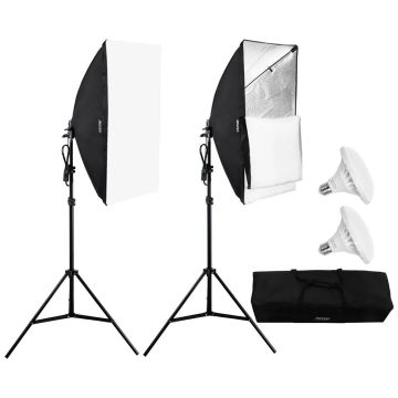 Šviestuvų komplektas softbox, LED, 50x70 cm, 30 W, 5500 K