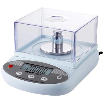 Analitinės laboratorinės svarstyklės 500 g x 0,001 g su LCD ekranu