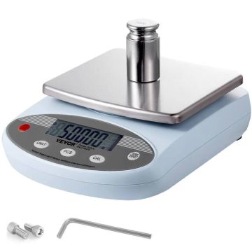 Analitinės elektroninės laboratorinės svarstyklės, 2000 g x 0,01 g, LCD ekranas