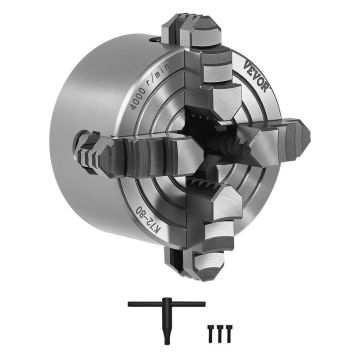 4 kumštelių tekinimo griebtuvas 3 colių (80 mm) HT300 medžiaga