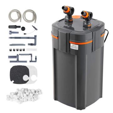 Akvariumo kanistrinis filtras 225 GPH, 2 pakopų, UV, 10 W