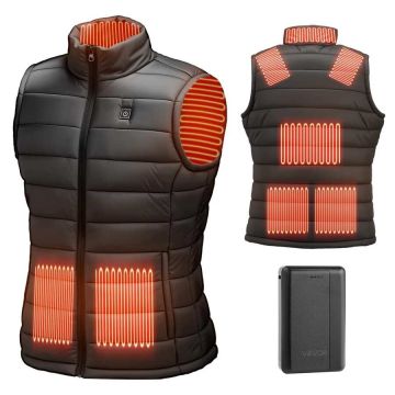 Vyrui šildoma elektrinė liemenė XL, 16000 mah baterija, 8 zonų