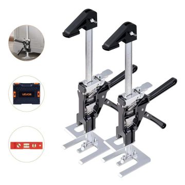 Rankinis domkratas su magnetiniu gulsčiuku, 200 kg, 2 vnt., juodas