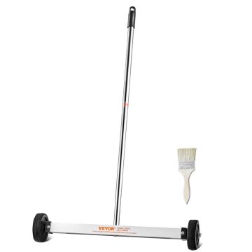 Magnetinė mini šluota su ratukais, 43,2 cm, 4,5 kg talpos, reguliuojama rankena