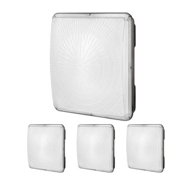 4 LED lubiniai stogelių šviestuvai, 150W, 5000K, IP65, 315x315 mm