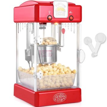 Stalinis spragintų kukurūzų gaminimo aparatas, 300 W, raudonas, 4 qt talpa, su PP durelėmis