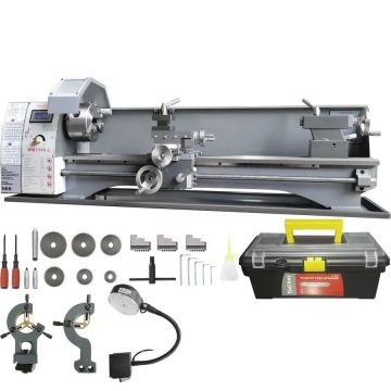 Metalo tekinimo staklės, 21,1x75 cm, 0–2500 aps./min., 750 W bešepetėlinis variklis