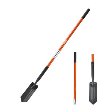 Tranšėjų kastuvas, 10,4 cm ašmenys, 142,5 cm, su stiklo pluošto rankena