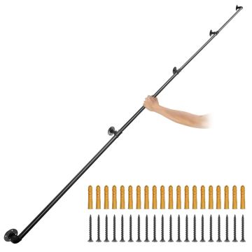 Anglinio plieno pramoniniai vamzdžių laiptų turėklai, 396,2 cm, 199,6 kg keliamoji galia