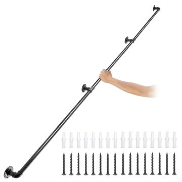 Anglinio plieno vamzdžių laiptų turėklai, 274,3 cm, 199,6 kg keliamoji galia