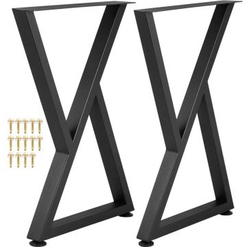 Z formos metalinės stalo kojos, 71 x 46 cm, 2 vnt. komplektas