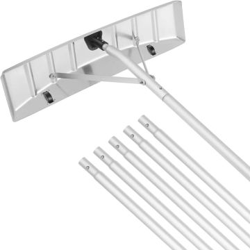 Stogo grėblys sniegui valyti, 63,5 cm peilis, 640 cm aliuminio kotas