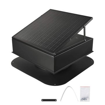Ištraukiamasis saulės energija varomas stogo ventiliatorius, 35 W, 2400 CFM, automatinis valdymas