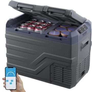 Automobilinis nešiojamas šaldytuvas, 32 L, dviejų zonų, 12/24 V ir 100–240 V