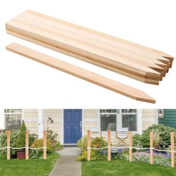 Mediniai sodo kuolai 25 vnt., 12,7x38,1x914 mm, eglės medienos