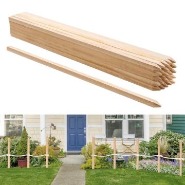 Mediniai sodo kuolai (25 vnt.), eglės medienos, 19x19x914 mm, geodeziniai ir žemės kuolai
