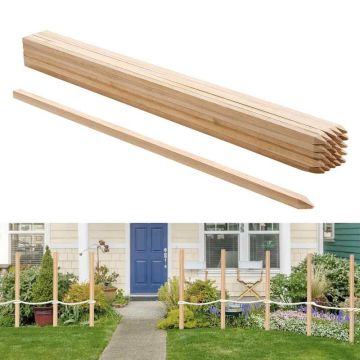 Mediniai sodo kuolai 25 vnt., 19x19x1219 mm, eglės mediena, geodeziniai ir atraminiai