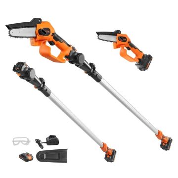 2 viename belaidis kartinis ir mini grandininis pjūklas, 20 V, 12,7 cm rūsys