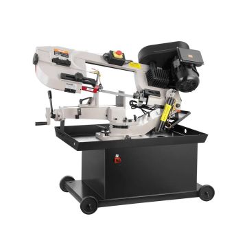 Horizontalus ir vertikalus juostinis pjūklas metalui, 220 V, 1,1 kW, 178x209 mm, kampo reguliavimas