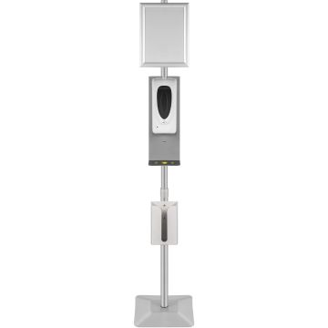 Automatinis infraraudonų spindulių rankų dezinfekavimo dozatorius su stovu, 1000 ml, 55–63 cm aukščio