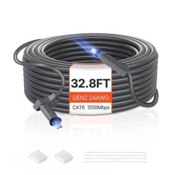 Starlink gen 2 kabelis, 10 m, 24 AWG, 1200 mps
