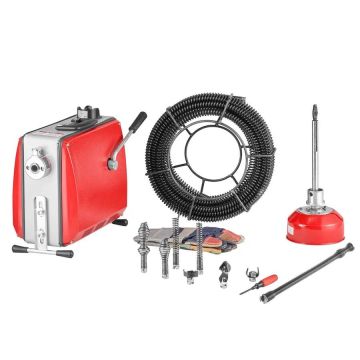 Elektrinė kanalizacijos valymo mašina, 500 W, 50–110 mm vamzdžiams