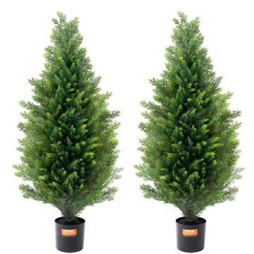 Dirbtinis kedro ir kipariso medis, 91 cm, su vazonu, UV atsparus
