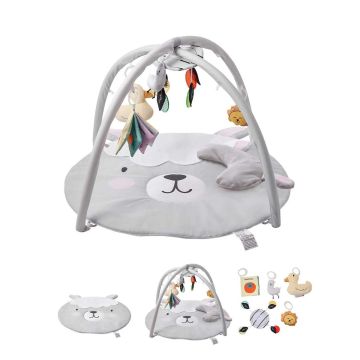 Kūdikių žaidimų kilimėlis su sensoriniais žaislais 0–18 mėn